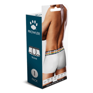 Achterkant verpakking Prowler Oversized Paw Trunk wit maat XL met productdetails en foto