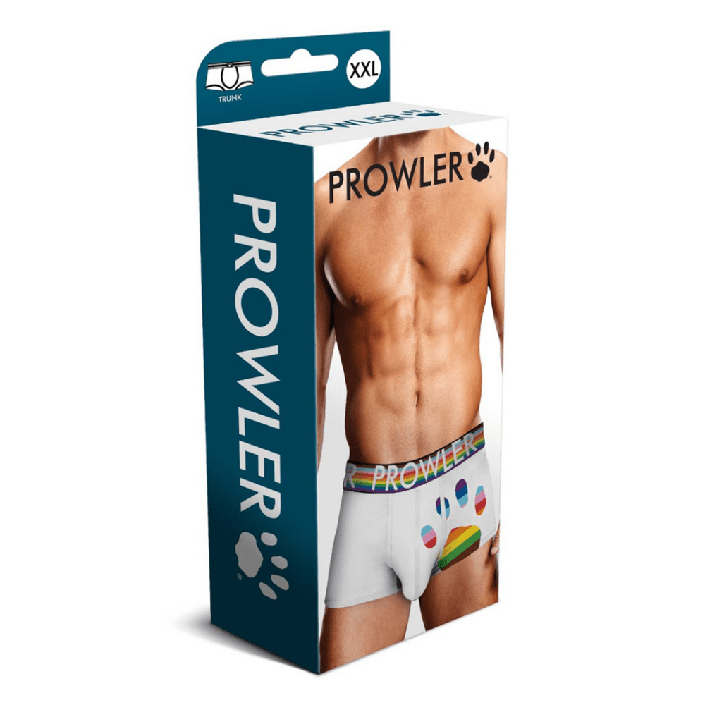 Verpakking Prowler Oversized Paw Trunk wit maat XXL met productfoto en paw-logo branding