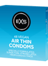 EXS Air Thin ultra dunne condooms 48 stuks, blauwe doosverpakking met zwarte merkbadge