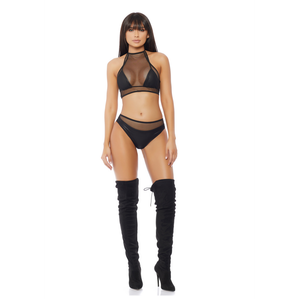 Impulse Top and Panty - L/XL | Black | Forplay