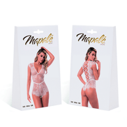 Mapalé Babydoll Romper met Wimperkant Wit Maat S/M