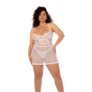 Mapalé 2-in-1 Babydoll en 2-delige Set Wit Maat L/XL