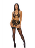 Forplay Come See Me Mesh-Dessous-Set | Größe XL Schwarz
