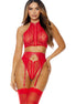 Forplay I Heart You Lingerie Set 3-piece | Size L Red