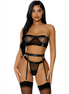 Forplay Good As Gold Lingerie Set black size M with gold accents