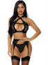 Forplay Golden Hour Dessous-Set | Größe XL Schwarz