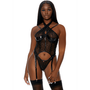Forplay Steal Your Heart Dessous-Set Schwarz Größe S