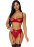 Forplay Just a Peek Lingerieset | Maat XL Rood
