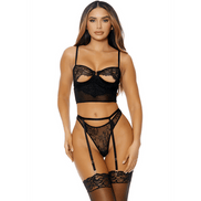 Forplay Peek Inside lingerieset zwart maat M