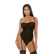 Forplay Feline Sexy Teddy | Maat L Zwart