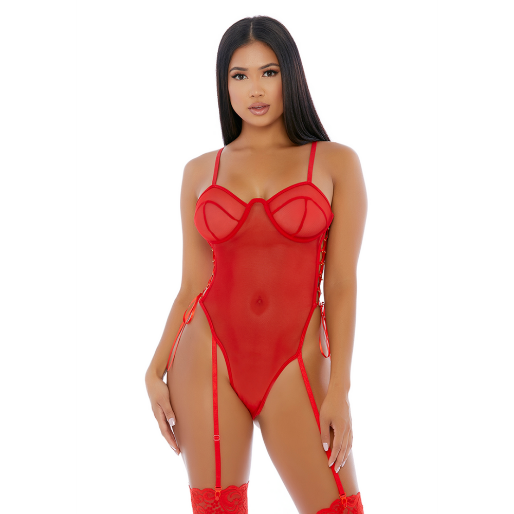 Forplay Make It Ring Teddy Maat S | Mesh & Gouden O‑Ring