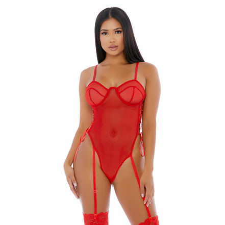 Forplay Make It Ring Teddy Maat S | Mesh & Gouden O‑Ring