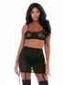 Forplay Put O-ring On It Lingerie Skirt Set | Size M Black