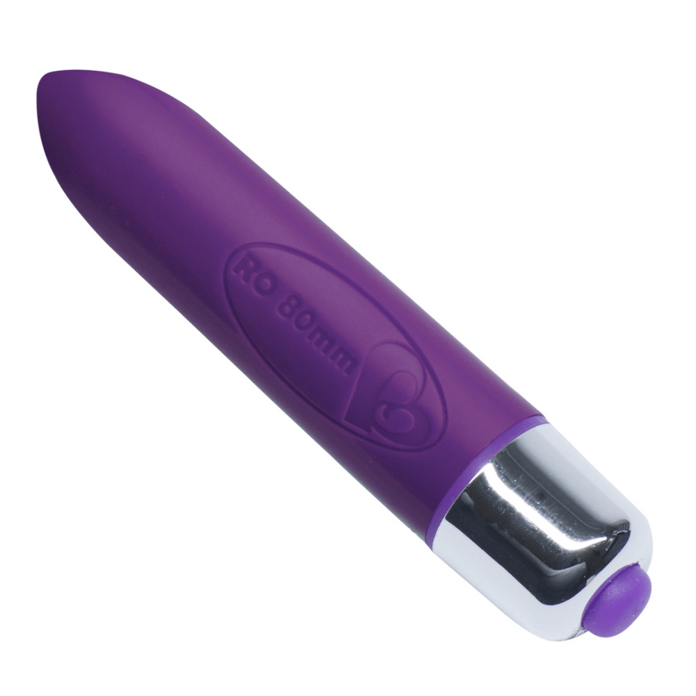 Rocks-Off paarse bullet vibrator 80 mm met 7 vibratiestanden, compact en waterdicht