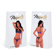Mapalé Tweedelige Set S/M | Zwart Bloemenprint & Jockstrap