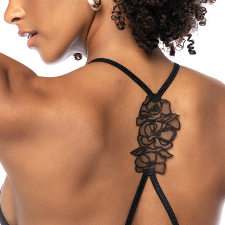 Mapalé Open Cup Set Black S/M | Embroidery &amp; Triangle Top