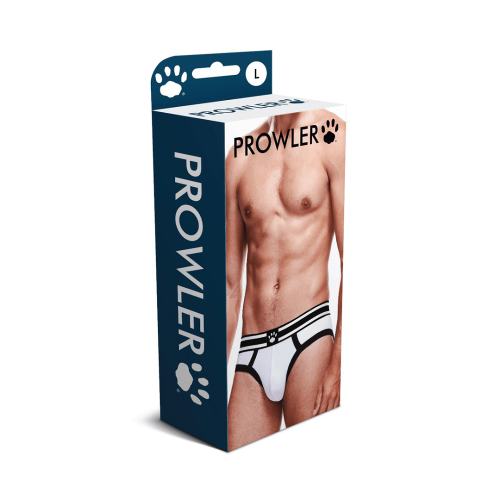 Prowler witte en zwarte heren brief met tweekleurige logo tailleband, maat XL, productverpakking