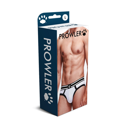 Prowler Heren Brief tweekleurige logo-band | Maat XXL Wit Zwart