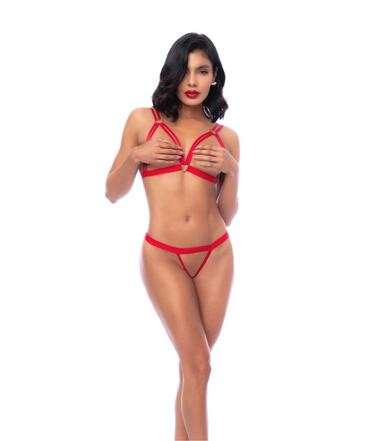 Mapalé rode lingerie maat XL witte achtergrond staand