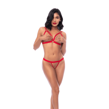 Mapalé Heartstroke Two-piece lingerie set size S/M | red