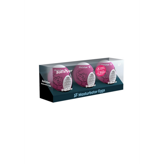 Satisfyer Masturbator Egg Set 3 stuks | Bubble Violet