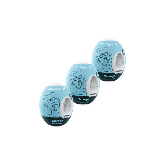 Satisfyer Masturbator Egg Set 3 stuks | Savage Lichtblauw