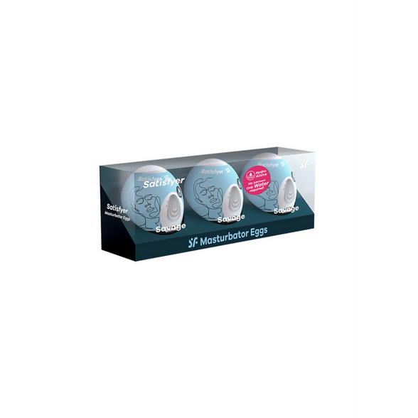 Satisfyer Masturbator Egg Set 3 stuks | Savage Lichtblauw