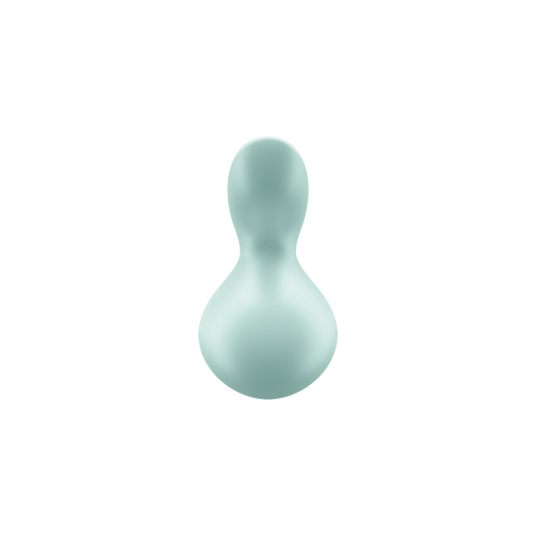 Satisfyer Viva la Vulva 3 oplegvibrator mint, zachte silicone vorm, zijaanzicht
