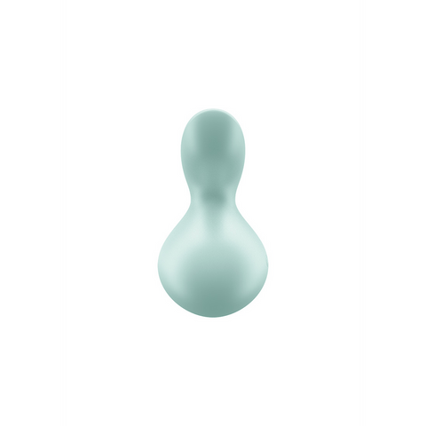Satisfyer Viva la Vulva 3 oplegvibrator mint, zachte silicone vorm, zijaanzicht