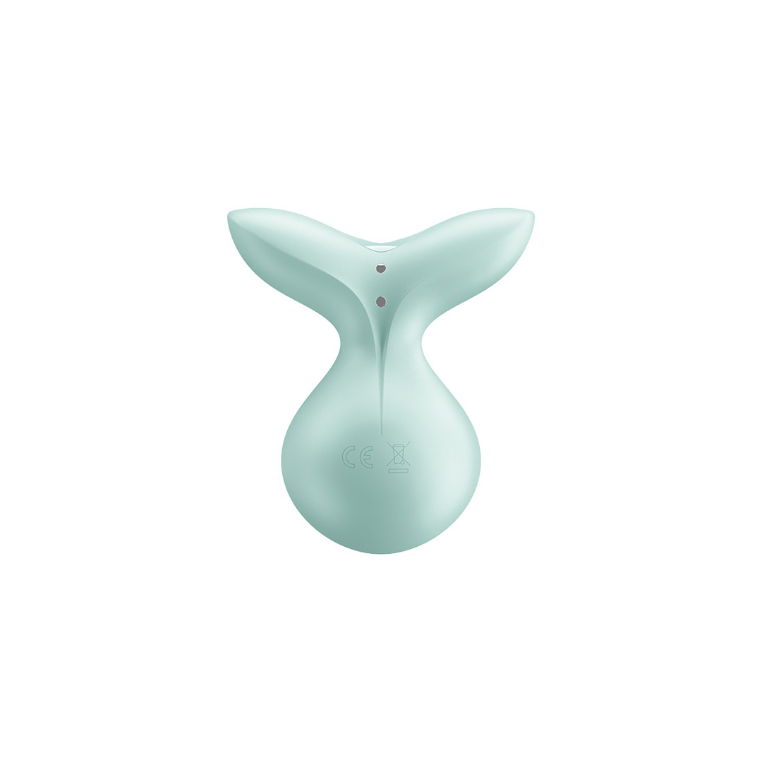 Satisfyer Viva la Vulva 3 oplegvibrator mint, compact extern speelgoed, bovenaanzicht