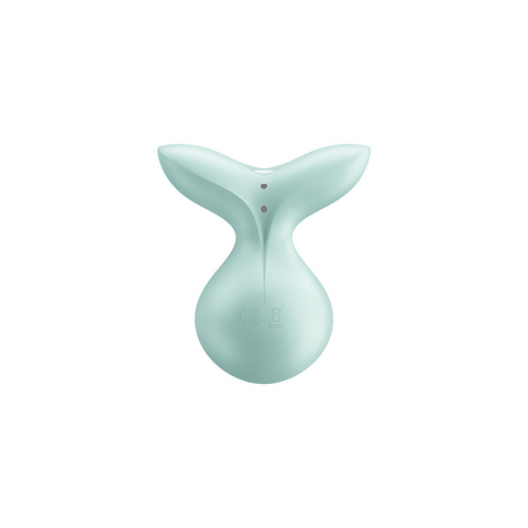 Satisfyer Viva la Vulva 3 oplegvibrator mint, compact extern speelgoed, bovenaanzicht