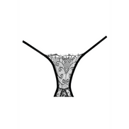 Allure L’Enchanted Belle Open Kruis Slip One Size Zwart