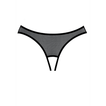 Allure Exposé Crotchless Briefs One Size | Black