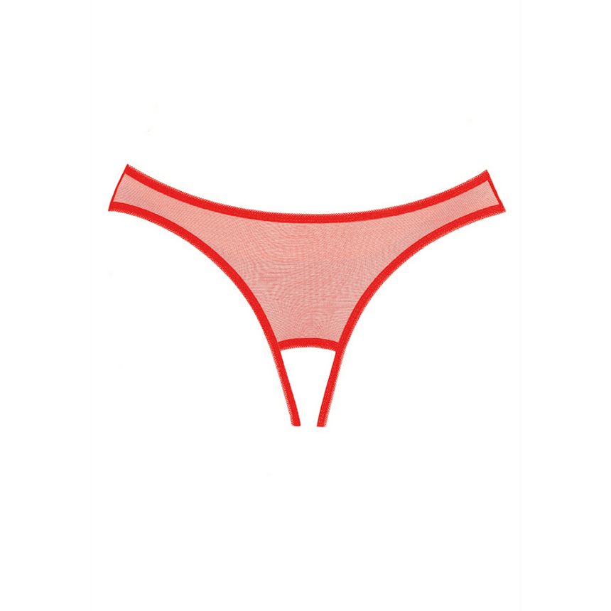 Allure Exposé open kruis slip rood, One size, minimalistische productweergave met open kruis ontwerp
