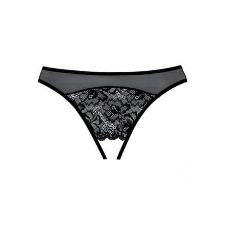 Allure Just A Rumor String mit offenem Schritt, Einheitsgröße | Schwarz