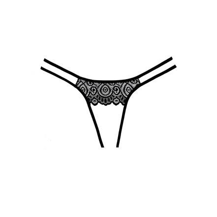 Allure Lovestruck Slip mit offenem Rücken, Einheitsgröße | Schwarz