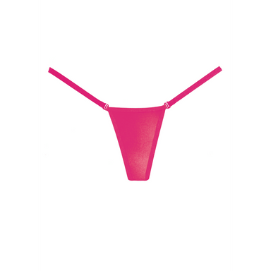 Allure Wetlook Tanga Einheitsgröße | Warmes Rosa