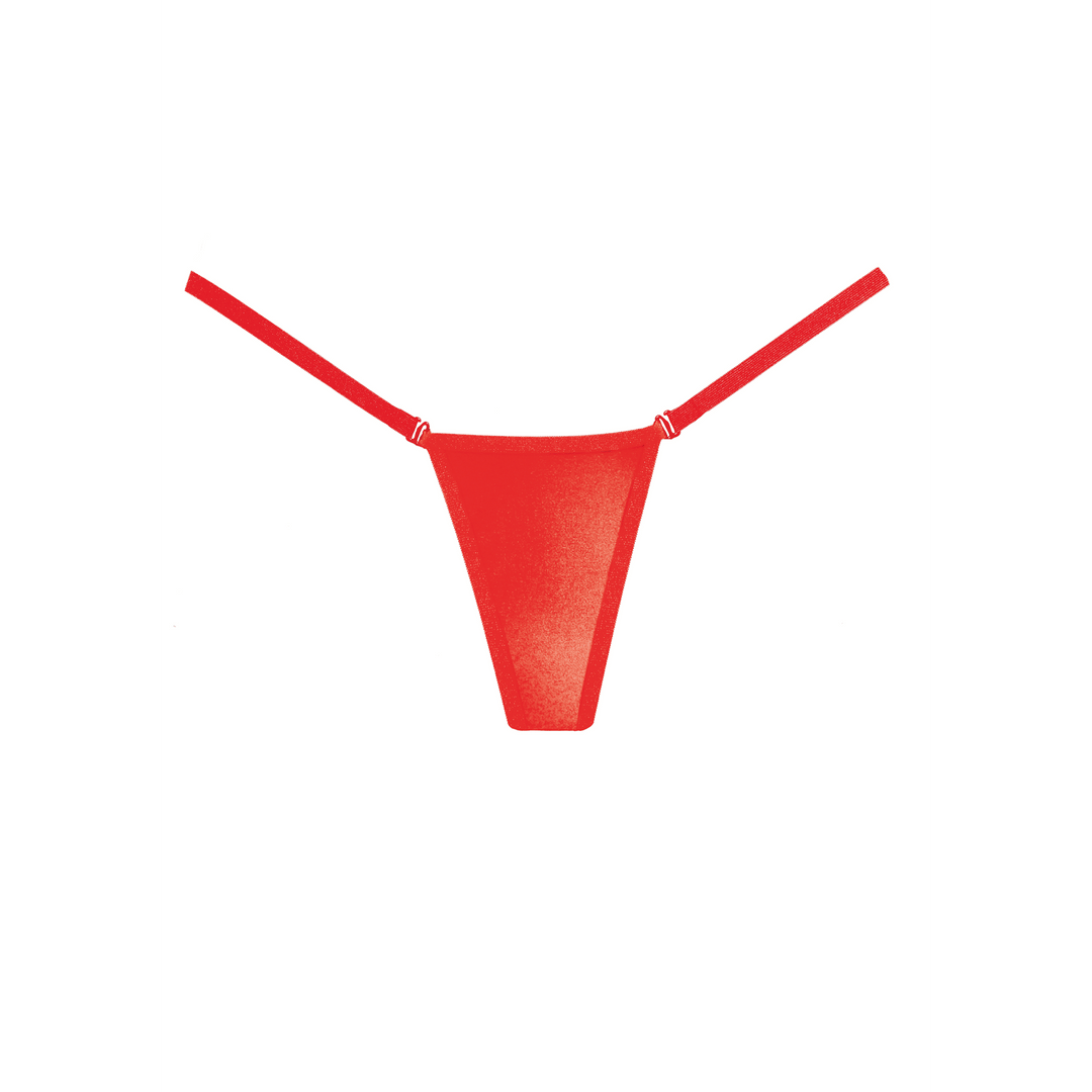 Allure Wetlook String one size rood, vrijstaande productfoto voorkant