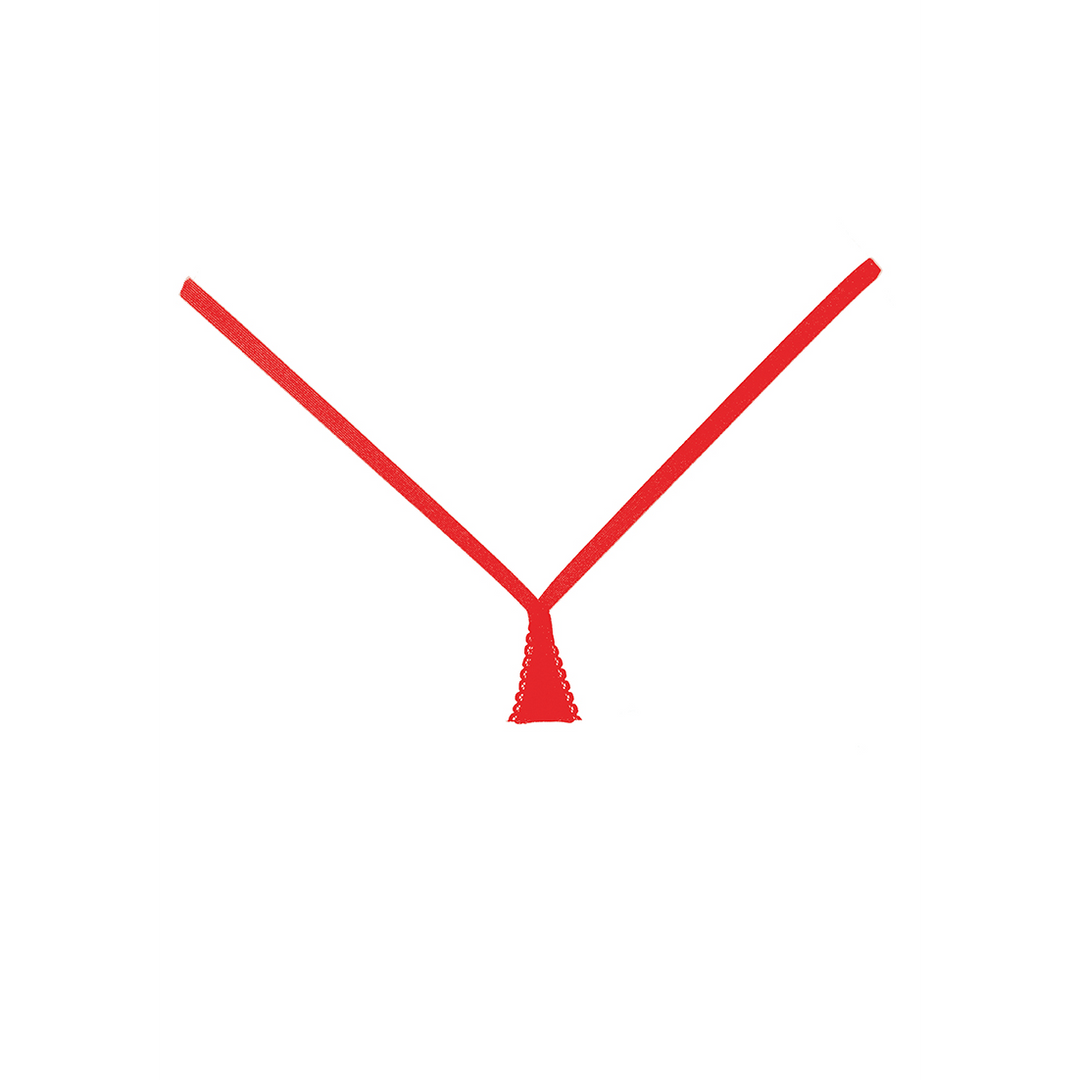 Allure Wetlook Tanga Einheitsgröße | Rot