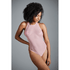 Allure Jasmine mesh teddy roze, vooraanzicht op model, one size, zachte transparante lingerie