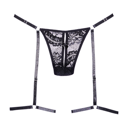 Say it with Garterbands - Lace String - OS - Black