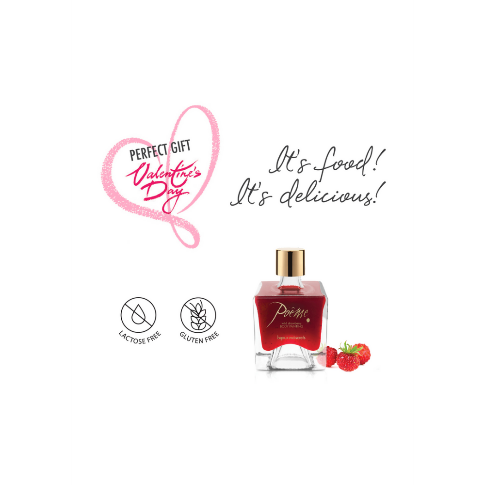 Bijoux Indiscrets Poem Bodypainting Wild Strawberry 50 g | Intimitäts-Booster