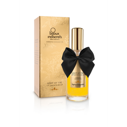 Bijoux Indiscrets Light My Fire Verwarmende Massageolie Karamel & Zeezout 100 ml