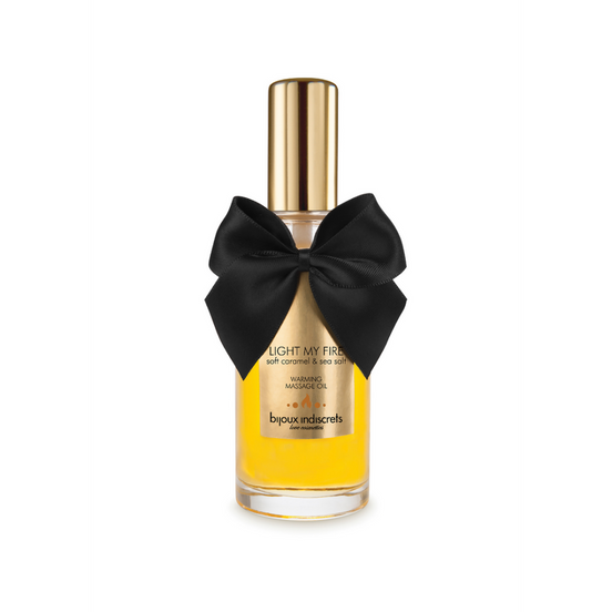 Bijoux Indiscrets Light My Fire Warming Massage Oil Caramel &amp; Sea Salt 100 ml