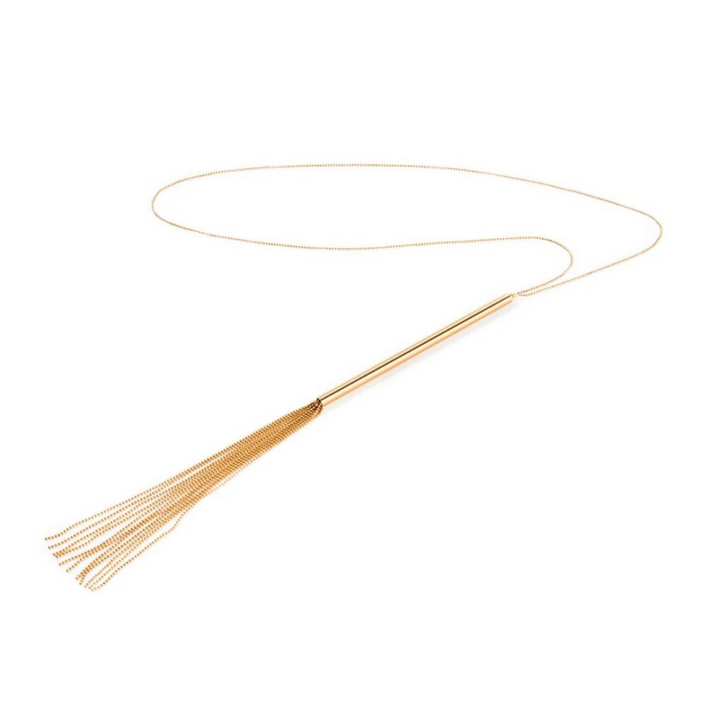 Bijoux Indiscrets Magnifique ketting met zweep hanger, luxe halsketting met speelse zweep voor verleidelijk rollenspel