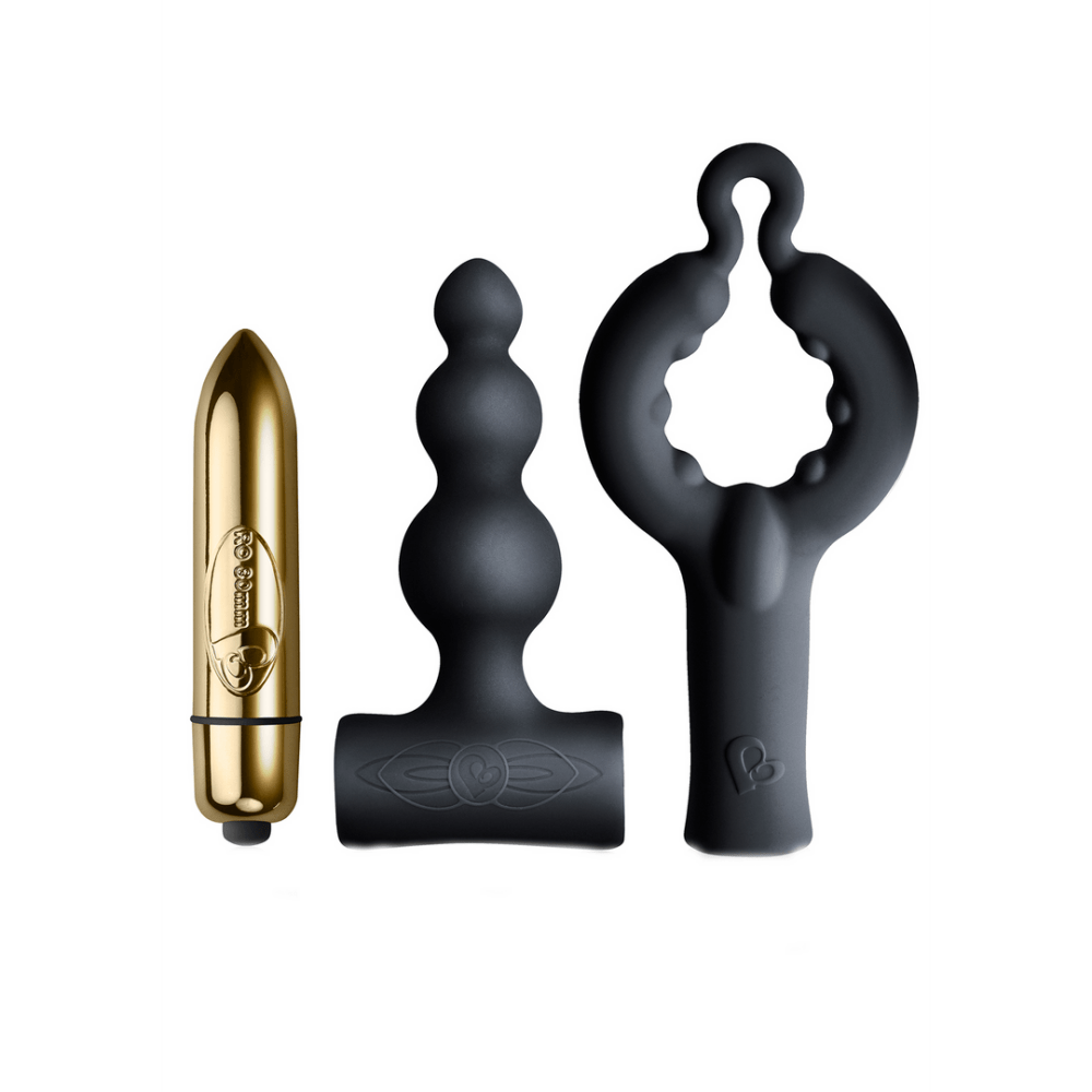 Rocks Off Be Mine set met bullet vibrator anaal plug en ring