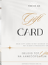 touch-me.nl cadeau card. verschillende producten en gouden  letters