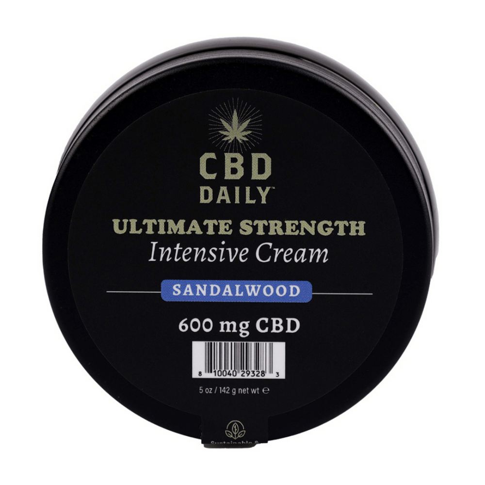 Earthly Body CBD Intensive Cream Sandalwood, voedende CBD crème met sandelhout voor intensief herstel van droge huid