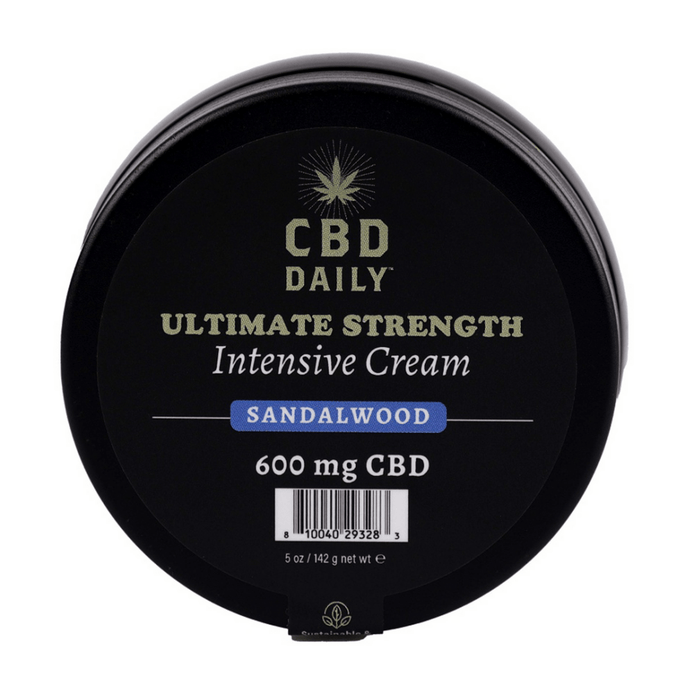 Earthly Body CBD Intensive Cream Sandalwood, voedende CBD crème met sandelhout voor intensief herstel van droge huid