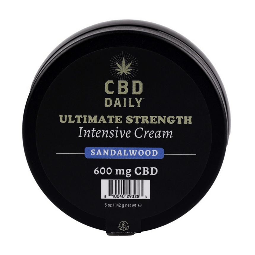 Earthly Body CBD Intensive Cream Sandalwood, voedende CBD crème met sandelhout voor intensief herstel van droge huid